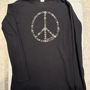 Black Peace Sign women’s shirt